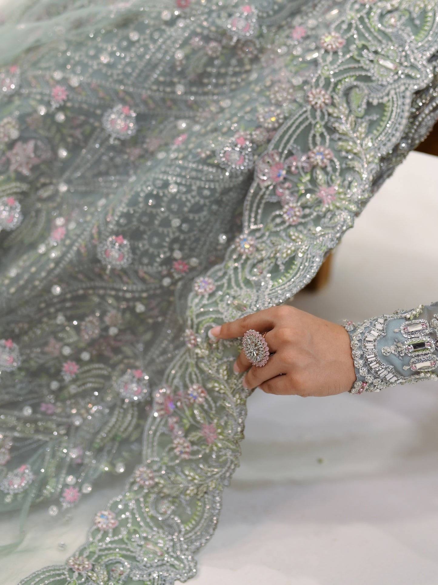 Mahrukh — An Aesthetic Dream in Silver Grey