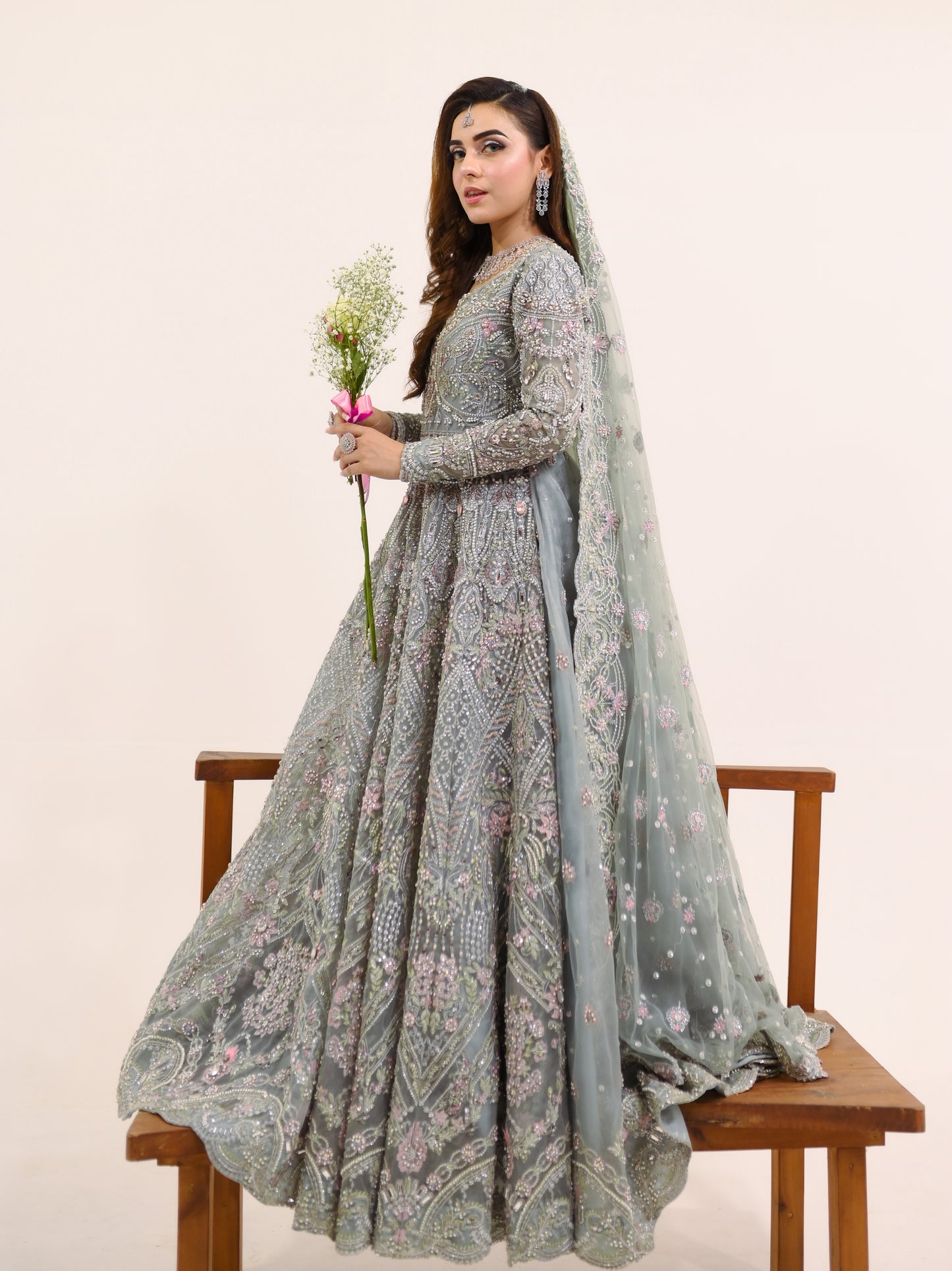 Mahrukh — An Aesthetic Dream in Silver Grey