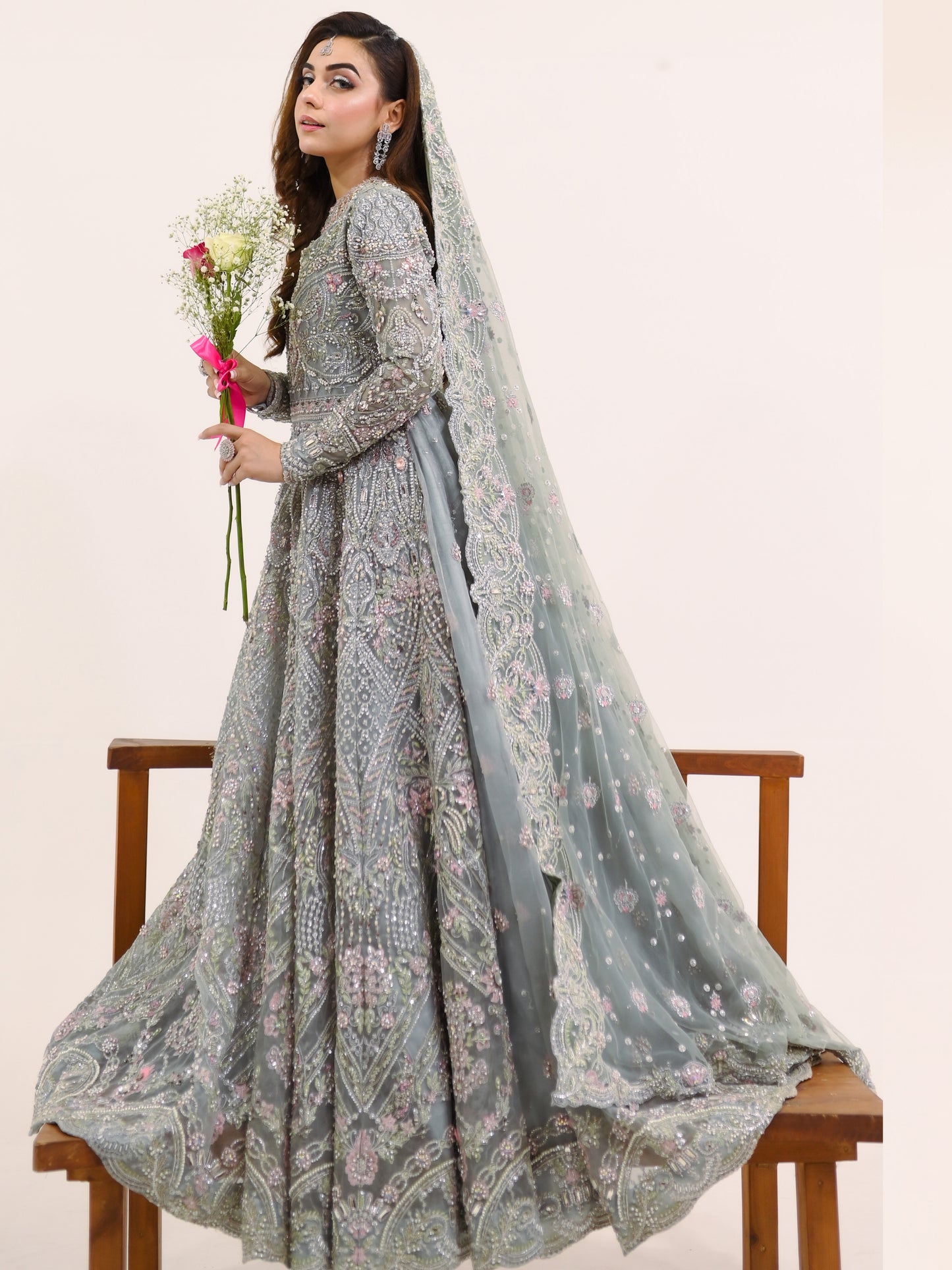 Mahrukh — An Aesthetic Dream in Silver Grey