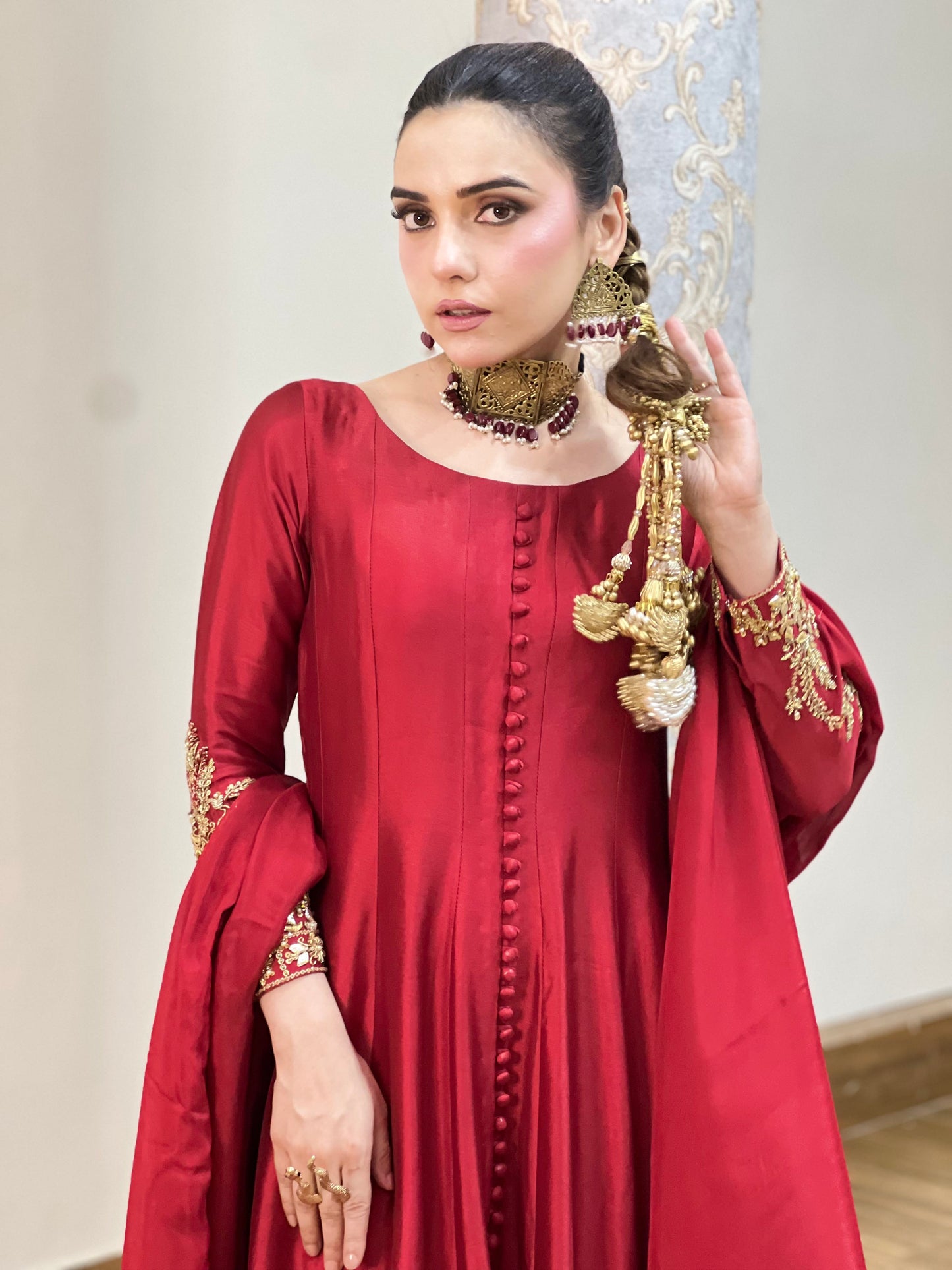 RED KALIDAR PISHWAS