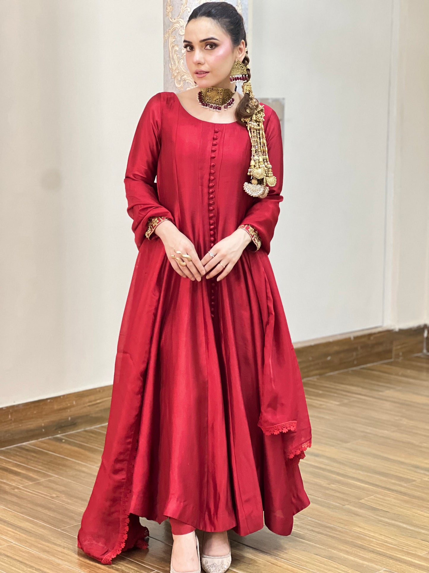 RED KALIDAR PISHWAS