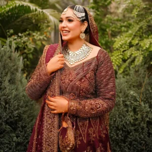 Stunning Reddish Brown Bridal Lehenga