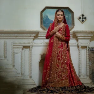 Stunning Golden Bridal Lehenga